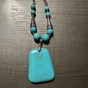 Paparazzi Turquoise Silver Aquanova Necklace